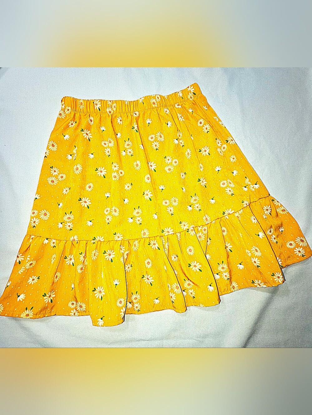 Lily Bleu Yellow Daisy Ruffle Skirt